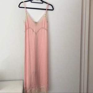 Coach pink slip embroidery dress